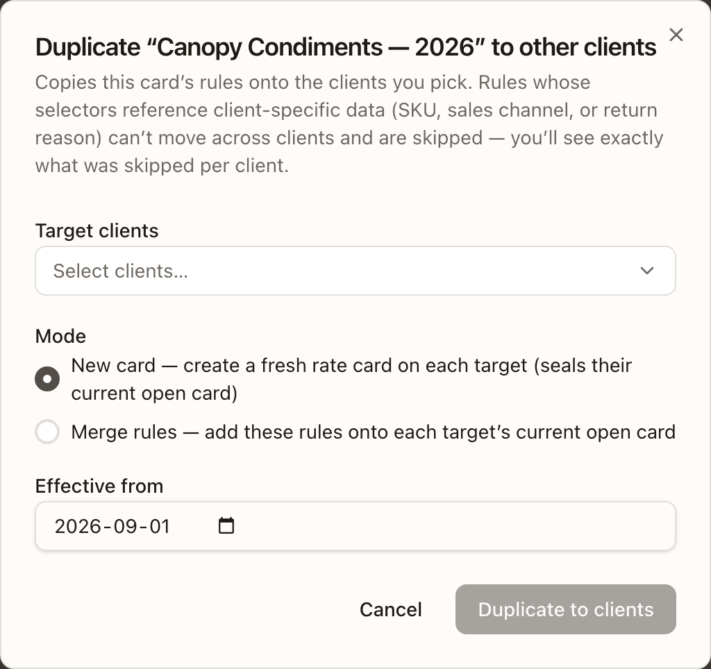The Duplicate dialog