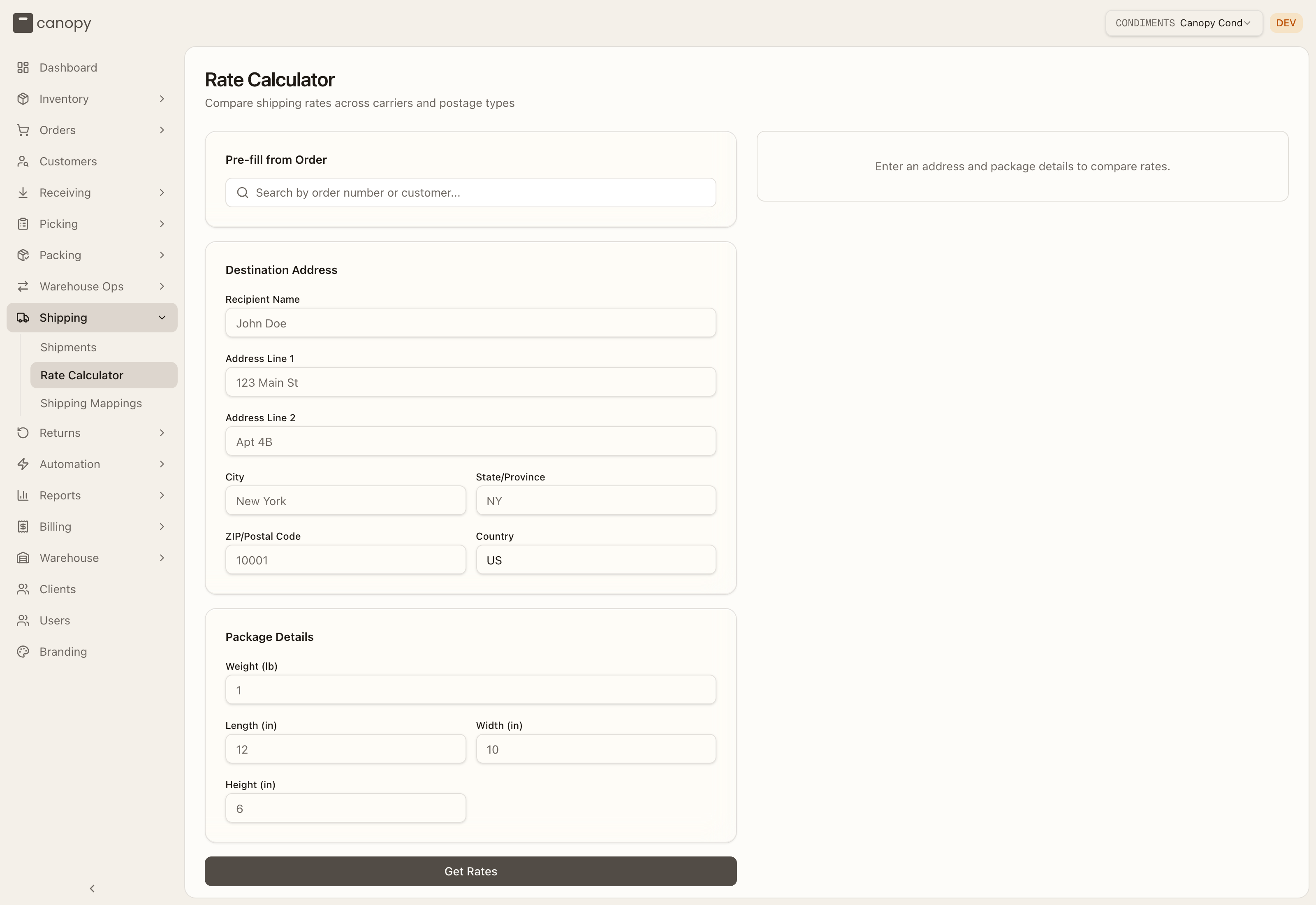 The Rate Calculator